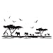 Sandistore African Animals Removable Wall Stickers Art Decals Mural for Room Decor