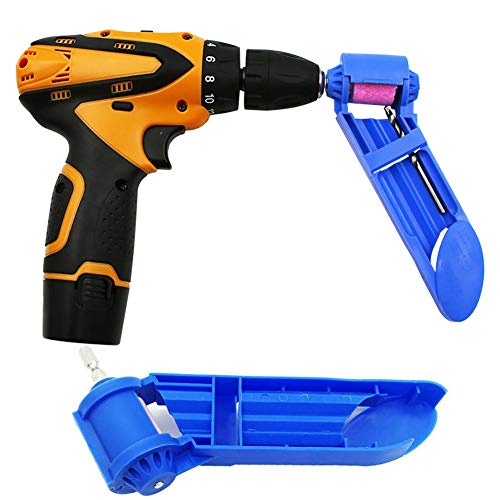 dezirZJjx 2 PCS Portable Drill Sharpener,2-12.5mm Drill Bit Sharpener, Sharpener Polishing Drill,Powered Grinder Wear Resisting Corundum Grinding Wheel Blue