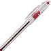 Pentel BK91B R.S.V.P. Stick Ballpoint Pen, 1mm, Trans Barrel, Red Ink, Dozen