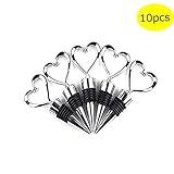 Lovelyou 11 Stainless Steel Love Design Heart Shape Wine and Beverage Bottle Stoppers (Set of 10)