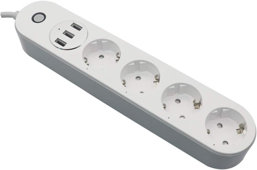 Smart Power Strip, Wifi Smart Plug With 4 AC Outlets Wifi Outlets Compatible With Alexa Google App Remote Control