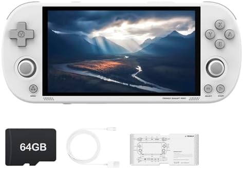 Consola de juego portátil RG556 Retro, sistema Android 13, procesador Unisoc T820, pantalla AMOLED táctil de 5.48 pulgadas, batería de 5500 mAh, compatible con WiFi en línea, salida DP (Azul Consola de juego portátil RG556 Retro, sistema Android 13, procesador Unisoc T820, pantalla AMOLED táctil de 5.48 pulgadas, batería de 5500 mAh, compatible con WiFi en línea, salida DP (Azul