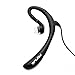 Black Wired 3.5mm Behind-The-Ear Corded Mono Headset for iPhone 6 6S, Plus, 5S 5C 5 4S - Samsung Galaxy S6, S6 Edge, S5, S4, S3, S2, Mini, Active - Galaxy Note 5 4 3 2 Edge - LG G2 G3 G4 V10
