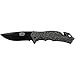 Master USA MU-A001 Series Spring Assist Folding Knife, Black Blade, 4-1/2-Inch Closed