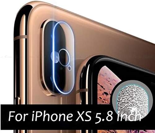 Back Camera Lens Tempered Glass For iphone XS /X Protector Protective Film-2 Packs-High Transparency.