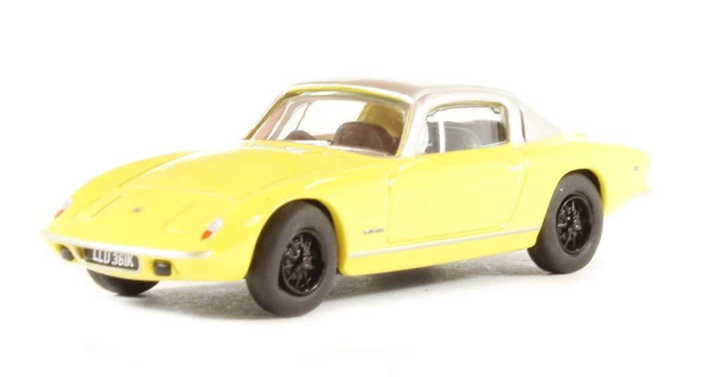 Oxford Diecast 76LE001 Lotus Elan Plus 2 Yellow/Silver