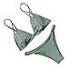 RUUHEE Women Bikini Two Piece Sexy Solid Color Brazilian Top Triangle Bottom