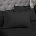 Sweet Home Collection 6 Piece Bed Sheets 1500 Supreme Collection Microfiber Deep Pocket Set-Extra Pillow Cases, Value, Queen, Black
