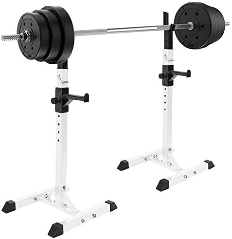 最大荷重 330ポンド 頑丈 スチール 全店販売中 スクワット バーベル フリー ベンチ プレス スタンド ホームスチ ジム フィットネス ダンベルラックスタンド