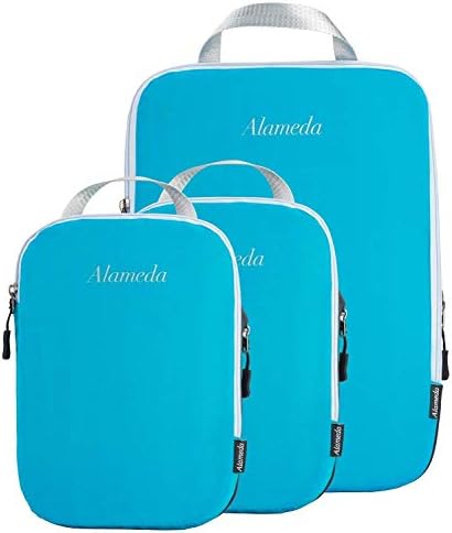 Compression Packing Cubes for Travel, Lightweight Travel Organizers Packing Cubes for Carry on Luggage Set of 3 by jiemate