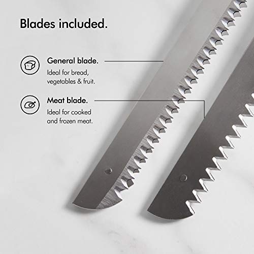 VonShef Electric Knife 10 Inch Serrated Carving Knife Set with