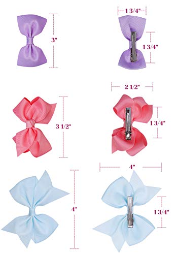 image for Anezus 42Pcs Hair Bows Ribbon Hair Clips for Baby Girls Teens Toddlers