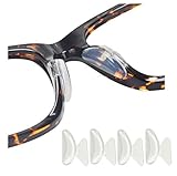AM Landen2.5mm Transparent Non-slip Silicone Nose Pads for Eyeglasses 2 Pairs
