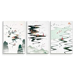3 Piece Canvas Wall Art Minimalism and Zen Canvas Prints Home Artwork Decoration for Living Room,Bedroom - 24"x36" x 3 Panels
