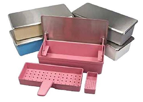 Miltex - Germicide Soaking Tray - 3 X 5 X 10.75 Inch - Standard - White - With Stainless Steel Lid