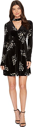 Floral Print Velvet Dress 