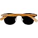 Woodies Zebra Wood Sunglasses with Black Polarized Lenses