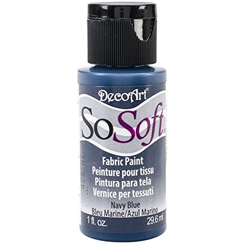 Navy blue 1.15oz bottle so-soft fabric paint by deco ar…