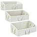 Sorbus Storage Bins [3-Pack] Fabric Storage Baskets, Foldable Closet Organizer Trapezoid Storage Box (Beige)