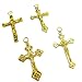 TOAOB Mixed Gold Crosses Charms and Pendants For Making Bracelet And Necklace Lead And Nickel Free Pack of 24pcs
