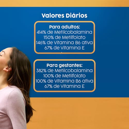 Metilcobalamina B12 +Metilfolato Ácido Fólico +Vitamina B6 + Vit E + TCM Lipossomal Alta Absorção (2 und. 240 cápsulas)