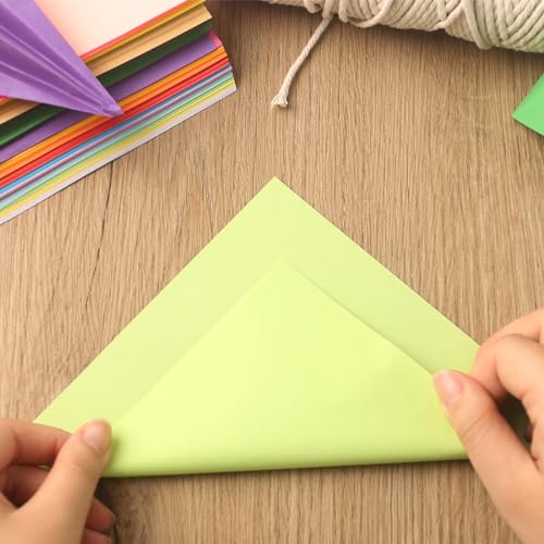 Koogel 250 Sheets Oragami Paper for Kids, 6 x 6 Inch Colored Craft Paper Double Sided Square Paper Easy Fold Paper for Beginners Arts and Crafts