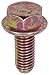 U-Turn - M8-1.25 x 20 mm Hex Flange Bolt Din 6921 10.9 Zinc Yellow (10 Pack)