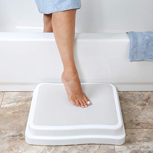 Support Plus Stackable Bath Steps - Slip-Resistant Safety Step Stools Platform for Bathroom and Household Use - Set of 3