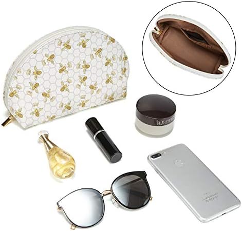 Small Makeup Bag for Purse Luxury Women Cosmetic Bags for Toiletry Travel including 4 Different Sizes Pouch (White) 2 Small Makeup Bag for Purse Luxury Women Cosmetic Bags for Toiletry Travel including 4 Different Sizes Pouch (White)