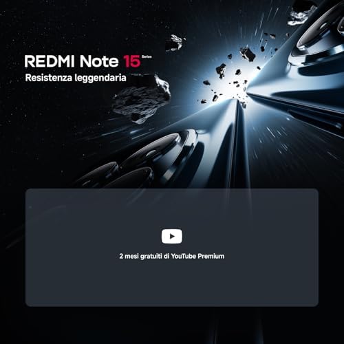 REDMI Note 15 Pro 5G, Smartphone 8+256GB, Nero, 6580 mAh