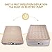 Mpow Air Mattress, Queen Inflatable Mattress, Elevated Raised Air Bed with Built-in Electric Pump, Queen Size Bed Height 19″, Max Capacity 600lbs (Beige)thumb 2
