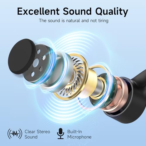 IFECCO Auriculares Conduccion Osea IP67 Impermeables | Cascos Osea con Micrófono,Bluetooth 6.0,para Correr Ciclismo Fitness,Oído Abierto