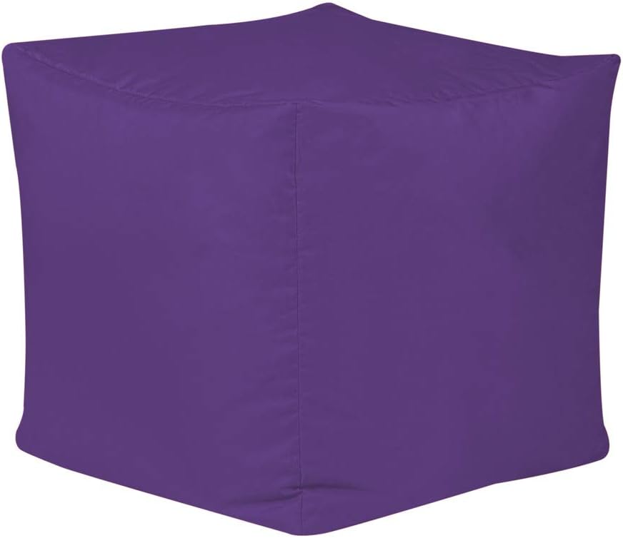 Bean Bag Bazaar Cube-2 Pack, Large, 38cm x 38cm, Water Resistant Outdoor Garden Bean Bags and Indoor BeanBag Stool, Polyester