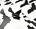 Halloween Wall Decal Spooky Matt Black Bats Decals Halloween Decor Wall&Window Decorations Set of 52 Stickers