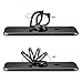 eBoot Phone Finger Grip Ring Stand with 360 Degree Rotation, No Loose Smartphones Metal Holder for Mobile Cell Phone (Black)