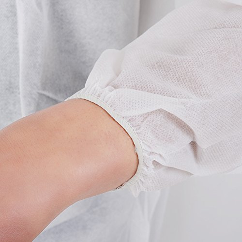 Zeroyoyo Disposable Laboratory Isolation Cover Medical Surgical Isolation Gown with Elastic Wrists Yellow,blue,white