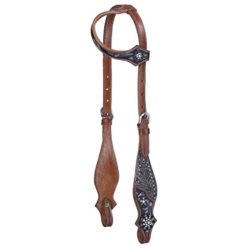 Silver Royal Jameson Single Ear Headstall Black