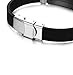 Jstyle Jewelry 2 Pcs Men's Stainless Steel Religious Black Rubber Cross Bracelet A