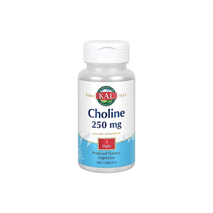 KAL Choline Tablets, 250 mg, 100 Count