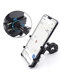 Soporte de teléfono móvil para bicicleta y motocicleta, aleación de aluminio, soporte de teléfono móvil con rotación de 360° ajustable para iPhone X 6 6S 7 7s 8 Plus, Samsung S7 S6 S5 Note 5 4, soporte de GPS de 4 a 6 pulgadas