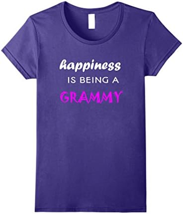 Women's Happiness is Being a Grammy Mothers Day Funny Tshirt Gift  Large Purple