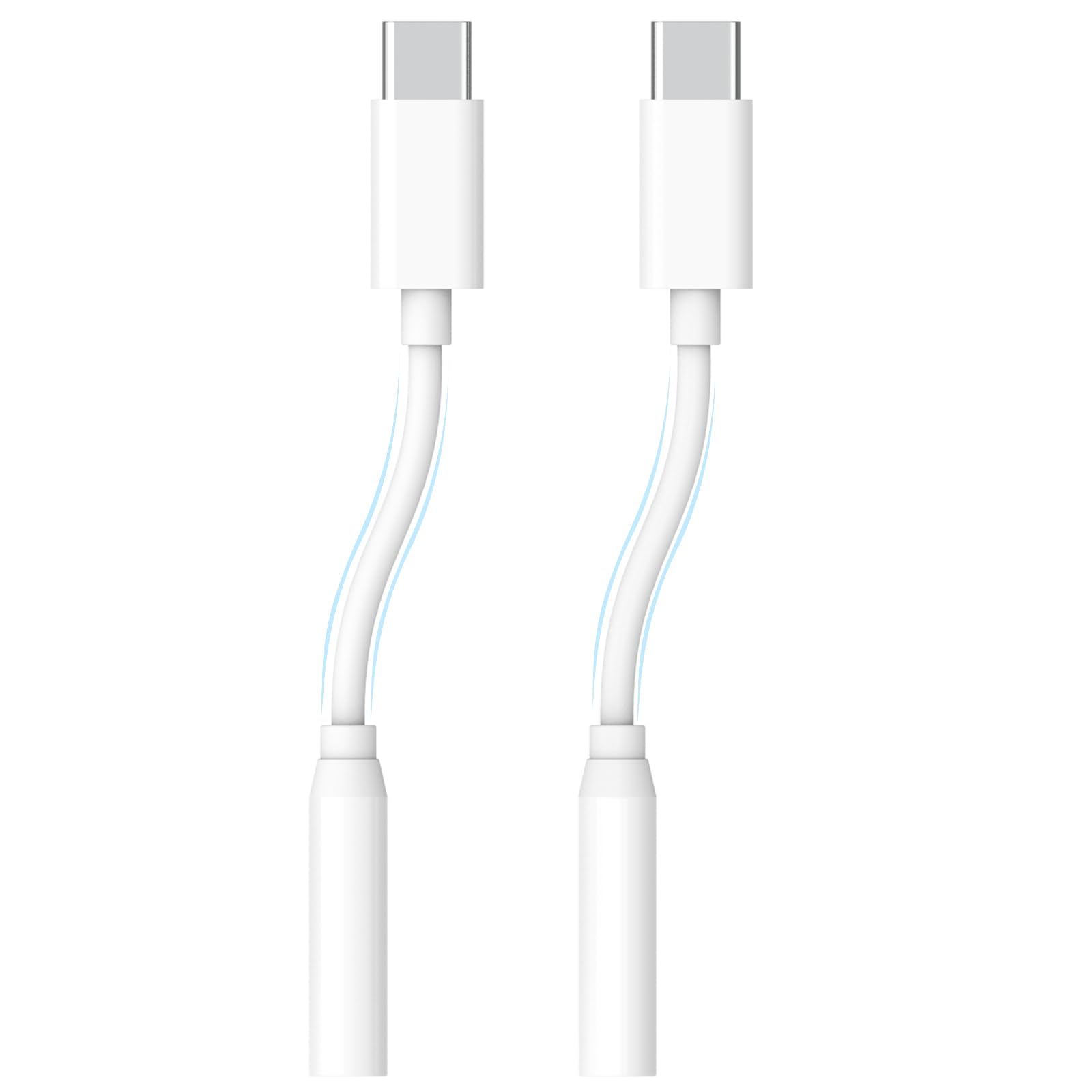 Photo 1 of USB C to 3.5mm Audio Adapter, 2 Pack Aux to USB C Headphone Jack Dongle for iPhone 16/15 Pro Max/Plus, Compatible with Samsung Galaxy S24/ S23/ S22/ S21 Ultra, Pixel, iPad, MacBook