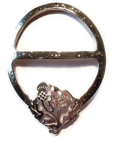 Pair of Thistles Large Pewter Scarf Ring