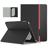 MoKo Case Fit 2018/2017 iPad 9.7 6th/5th Generation - Premium Light Weight Shock Proof Stand Folio Cover Protector Compatible with iPad 9.7 Inch 2018/2017, Black(Auto Wake/Sleep)