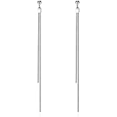 Reffeer Solid 925 Sterling Silver Tassel Chain Dangle Earrings for Women Teen Girls Long Dangle Drop Earrings Minimalist