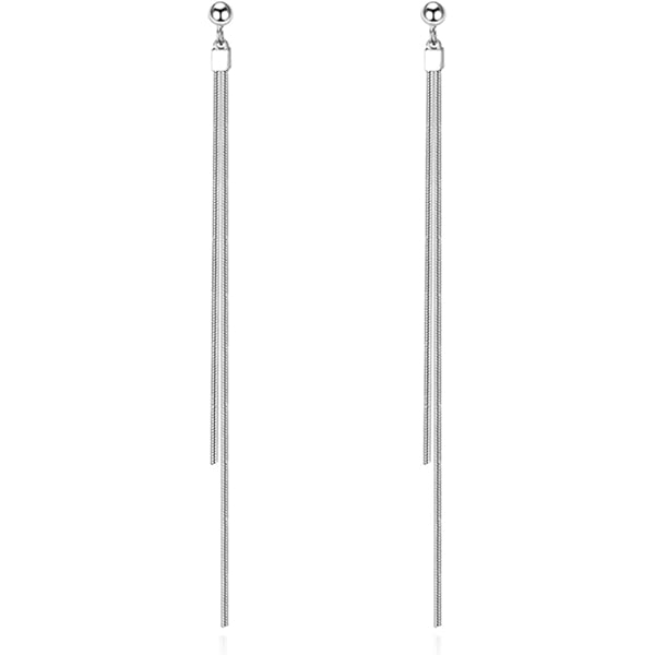 SLUYNZ Orecchini Pendenti A Catena Lunga In Argento 925 Con Zirconie – Eleganti E Ipoallergenici
