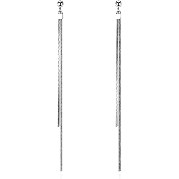 SLUYNZ Orecchini Pendenti A Catena Lunga In Argento 925 Con Zirconie – Eleganti E Ipoallergenici