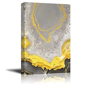 Canvas Wall Art - Abstract Golden Texture - Giclee Print Gallery Wrap Modern Home Art Ready to Hang - 12x18 inches