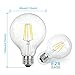 SHINE HAI G25 LED Vintage Filament Bulbs, 4W (40W Equivalent), 470 Lumens, 3000K Soft White, 360° Beam Angle, E26 Base Globe Bulb, Pack of 6