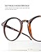 TIJN Blue Light Blocking Glasses Men Women Vintage Thick Round Rim Frame Eyeglasses (00076103)